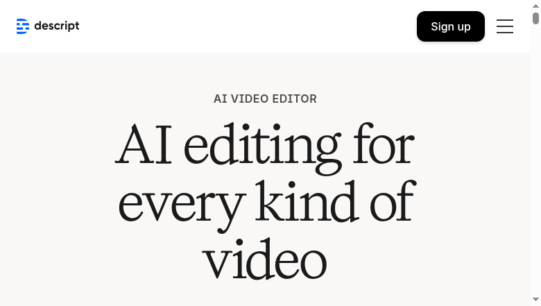 Descript: Edit Video Like a Doc, Powered by AI Magic